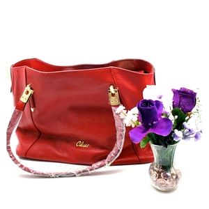 NWT Cluci gorgeous red leather handbag